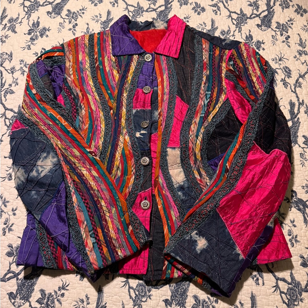 Anage Vintage Patchwork Jacket - image 2